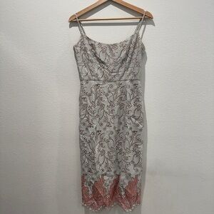 BCBGMaxAzria Floral Lasercut Lace Dress